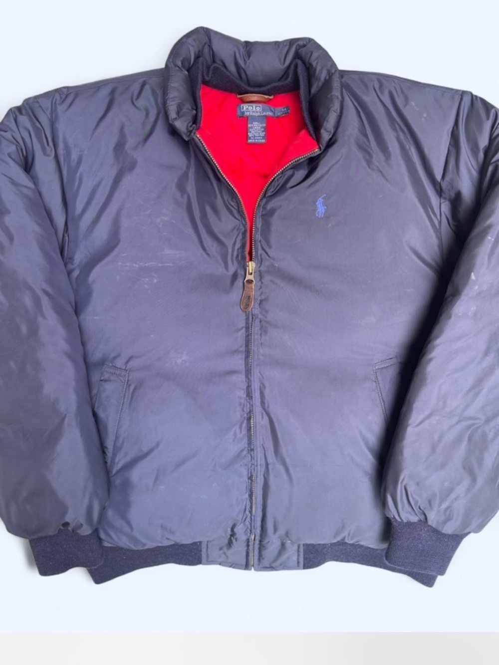 Polo Ralph Lauren kids Blue 80% Duck Down 20% Feather Puffer Jacket Medium 12-14